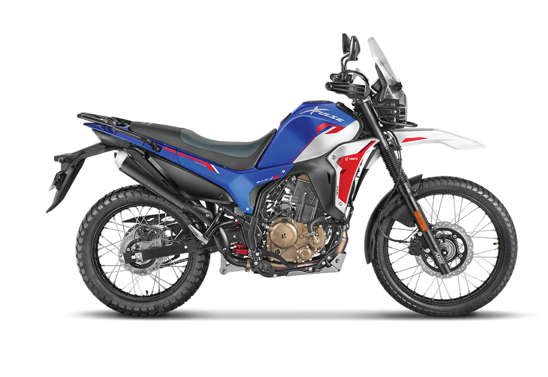 Hero Xpulse 210 Azure Blue side profile