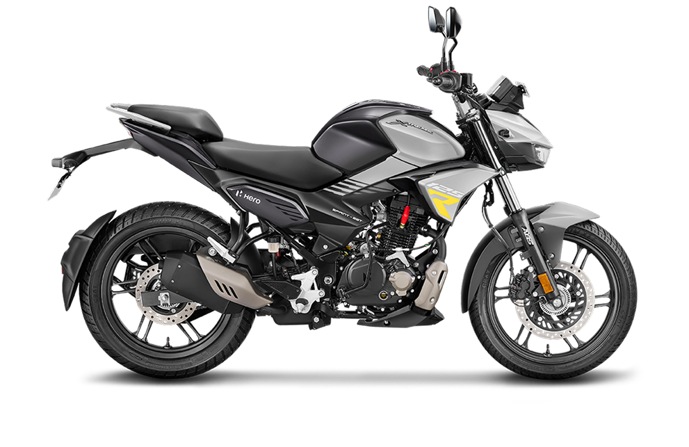 Hero Xtreme 125R Matte Shadow Grey front three-quarter view
