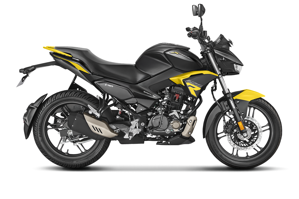 Hero Xtreme 125R Yellow aggressive side profile