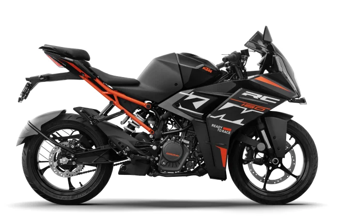 KTM RC 160 Black aggressive side profile