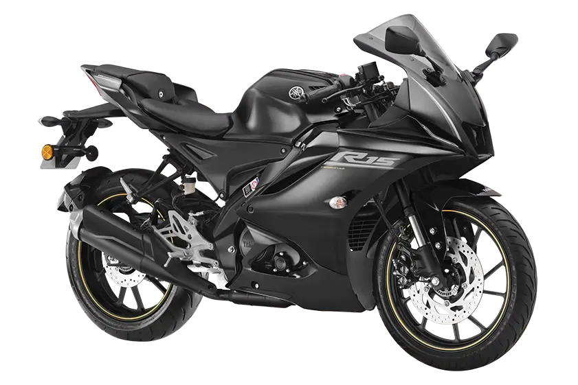 Yamaha R15 Metallic Black stealth design view